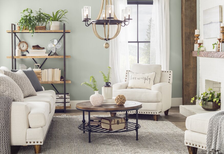 Modern Farmhouse Living Room Design Photo By Joss & Main | Wayfair